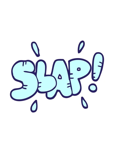 Bob and pause animation of slap text Stock Footage 324119631
