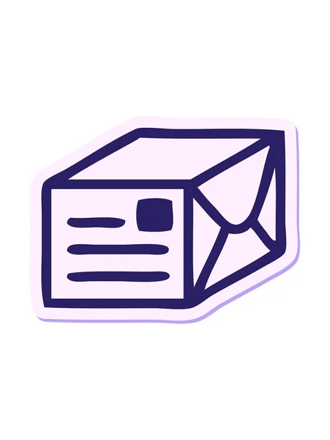 Bob and pause animation of sticker of a cute cartoon paper parcel Stockbeeldmateriaal 324171858