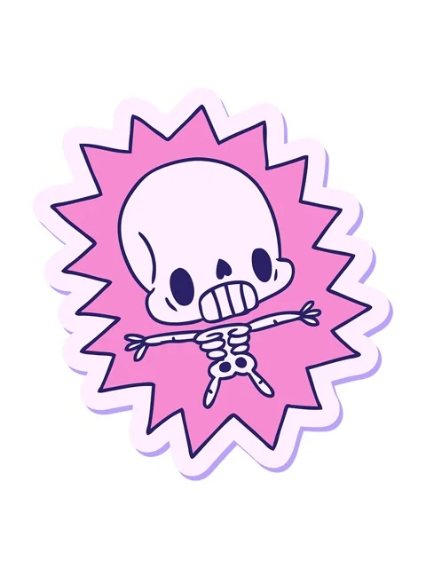 Bob and pause animation of sticker cartoon illustration kawaii electrocuted.. Stock Footage 324476081