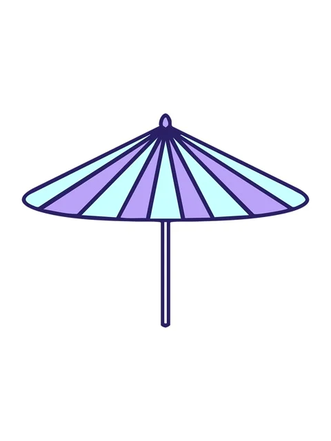 Bob and pause animation of traditional japanese waxed paper parasol image 库存影片 324119274