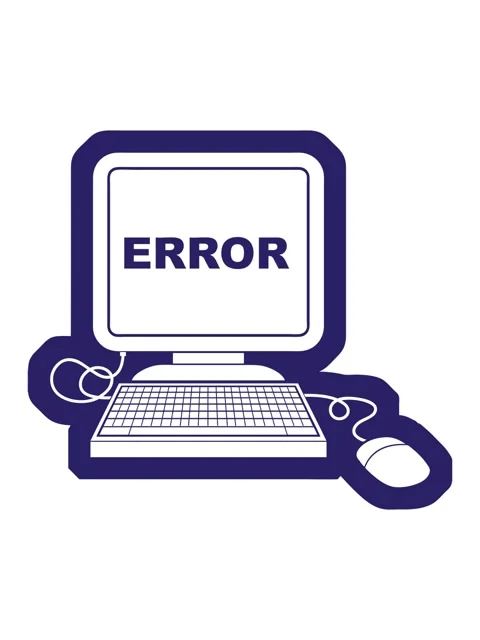 Bob and pause animation of vector icon illustration of a computer error Stock Footage 324205159