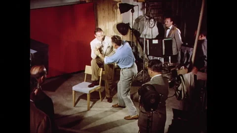 Bob Hope Posing In Photography Studio For Cigarette Advertisement Stock Footage 155455593
