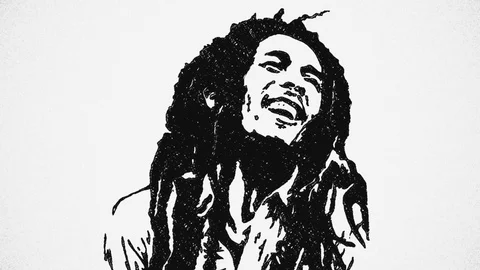 Bob Marley Silhouette Musician Drawing, bob marley, celebrities, face,  monochrome png | PNGWing