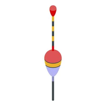Bobber float icon, isometric style Illustrazione stock