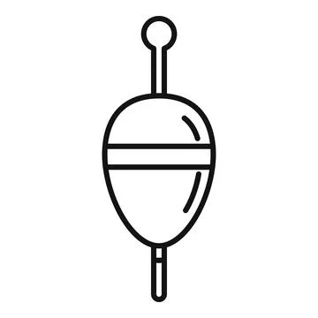 Bobber float icon, outline style Stock Illustration