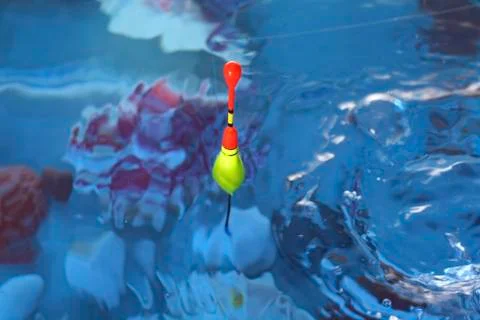 Bobber with a hook Stock Photos