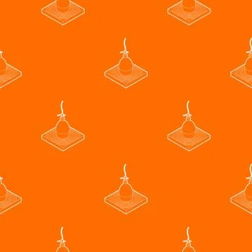 Bobber pattern vector orange Stock Illustration