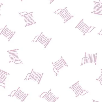 Bobbin cable glyph vector seamless pattern Illustrazione stock