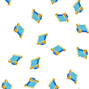 Bobbin cable isometric icon seamless pattern Illustrazione stock