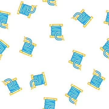 Bobbin cable vector seamless pattern Stock Illustration