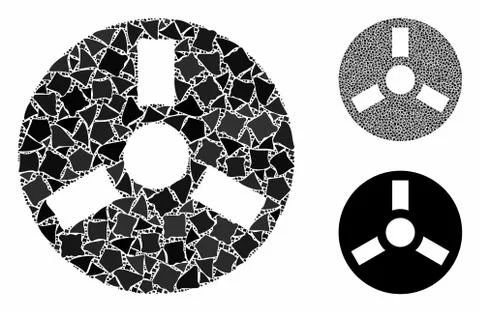 Bobbin Composition Icon of Bumpy Items Illustrazione stock