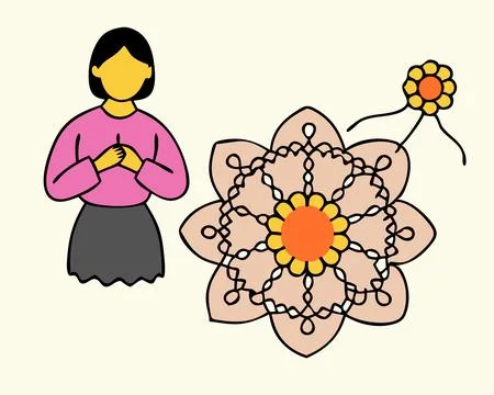 Bobbin Lace Pattern Vector Art Design for Fabrics and Fashion Projects 스톡 일러스트