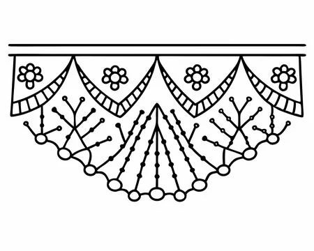 Bobbin Lace Pattern Vector Art Design for Fabrics and Fashion Projects 스톡 일러스트