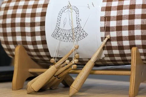 Bobbin lacing Stock Photos
