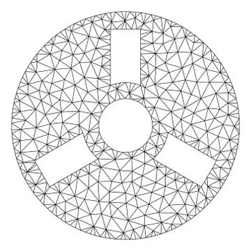 Bobbin Polygonal Frame Vector Mesh Illustration 스톡 일러스트