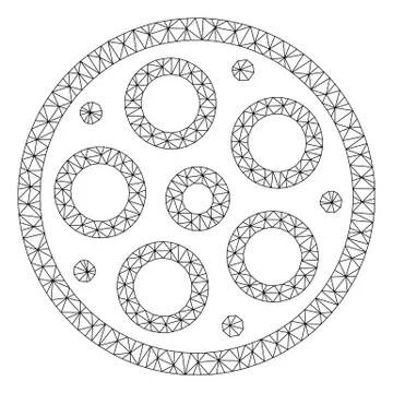 Bobbin Polygonal Frame Vector Mesh Illustration Illustrazione stock