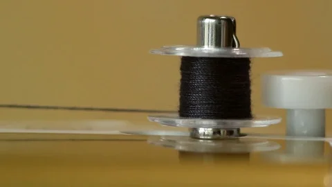 Bobbin rotation close-up Stock Footage 82280638