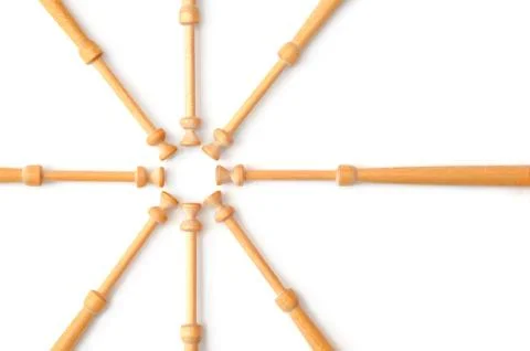 Bobbin spindles Stock Photos