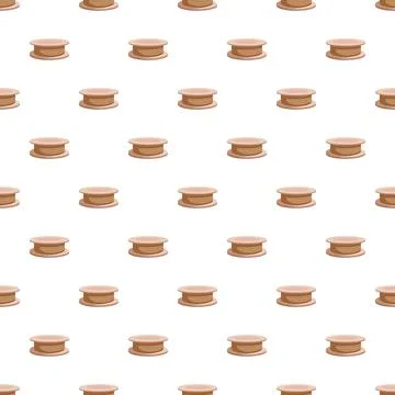 Bobbin thread spool seamless pattern design Stock Illustration