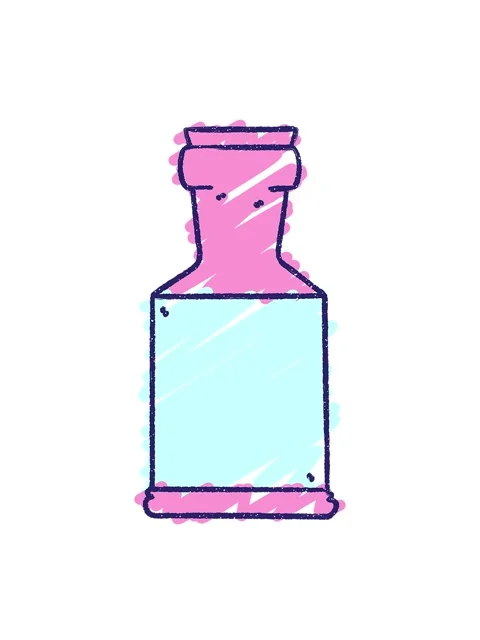 Bobbing motion animation of Bottle Chalk Drawing Vídeos de archivo 324186098