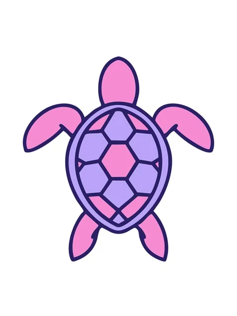 Bobbing motion animation of brazilian turtle shown from above drawing Stock Footage 324169305