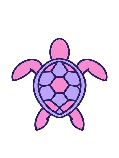 Bobbing motion animation of brazilian turtle shown from above drawing Stock Footage 324444078