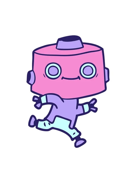 Bobbing motion animation of cartoon android image Stock Footage 324403102