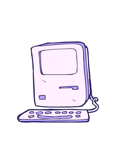 Bobbing motion animation of cartoon of computer Stock Footage 324319252