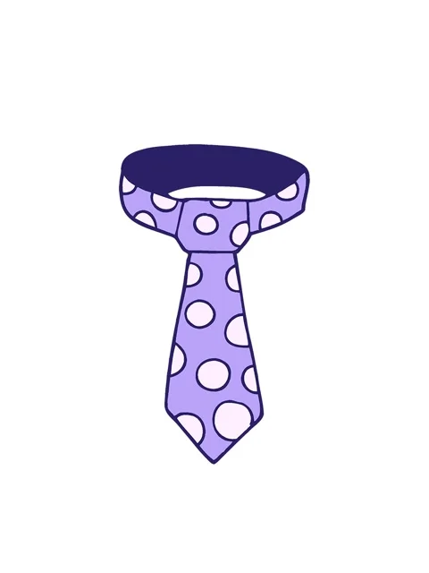 Bobbing motion animation of cartoon doodle patterned tie Stock Footage 324076077