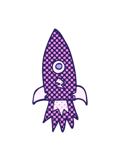 Bobbing motion animation of cartoon doodle space rocket Stock Footage 324127654