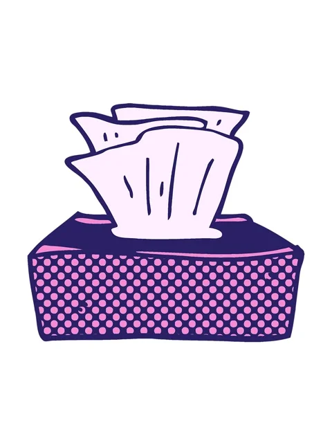 Bobbing motion animation of cartoon doodle box of tissues Stock Footage 324290564