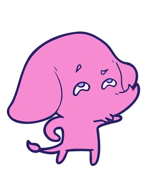 Bobbing motion animation of cartoon of an elephant remembering Stock Footage 324383311