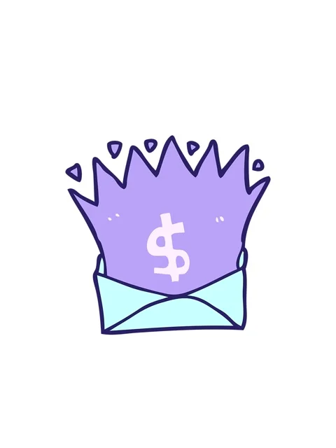 Bobbing motion animation of cartoon envelope with money sign Stock Footage 324172216