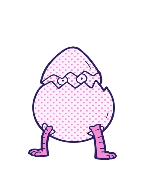 Bobbing motion animation of cartoon hatching egg Stock Footage 324469342