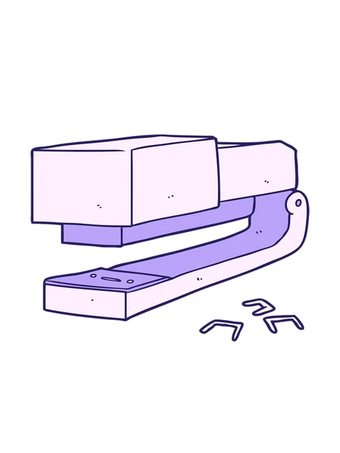 Bobbing motion animation of cartoon office stapler Video stock 324211182
