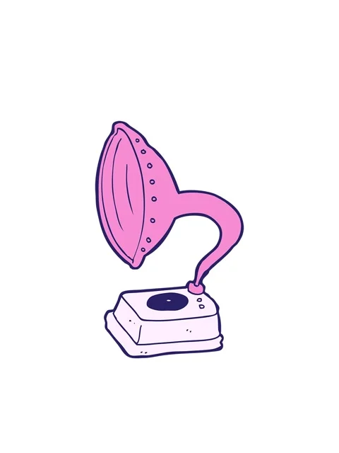 Bobbing motion animation of cartoon phonograph Video stock 324426173