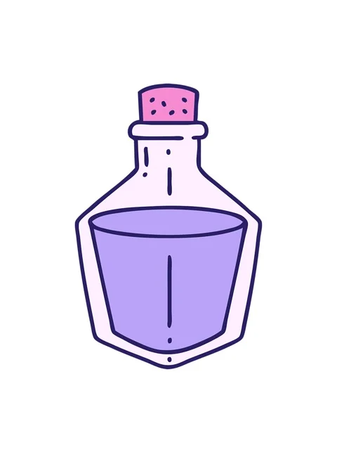 Bobbing motion animation of cartoon of a potion bottle Vídeo Stock 324294281