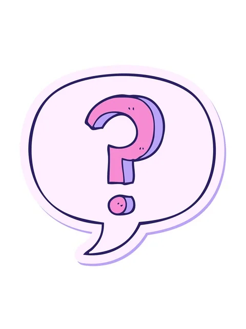 Bobbing motion animation of cartoon question mark with speech bubble sticker Stock Footage 324268830