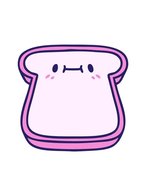 Bobbing motion animation of cartoon slice of bread with face Stock Footage 324224798