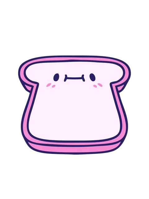 Bobbing motion animation of cartoon slice of bread with face Stock Footage 324274527
