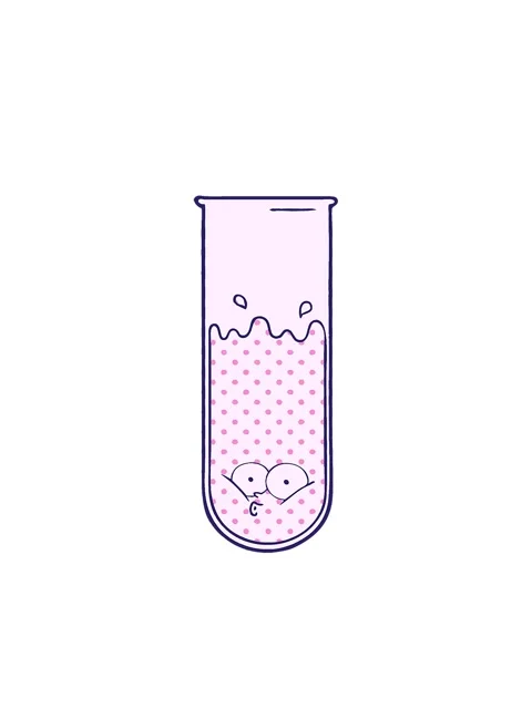 Bobbing motion animation of cartoon surprised test tube Stock Footage 324251769