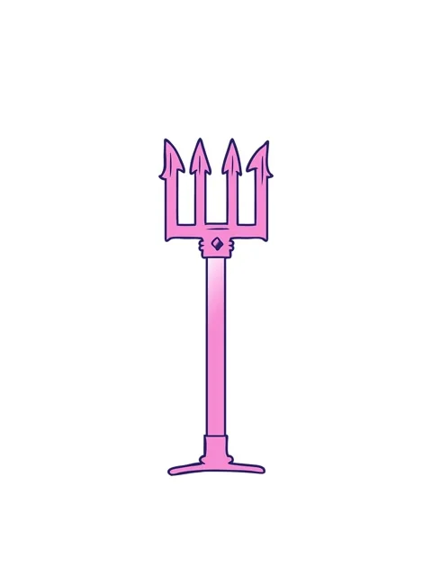 Bobbing motion animation of cartoon trident Video stock 324122435