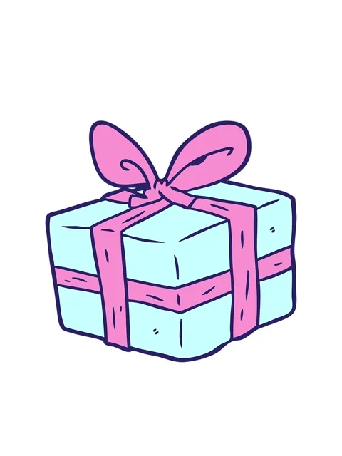 Bobbing motion animation of cartoon wrapped gift Stock Footage 324067337