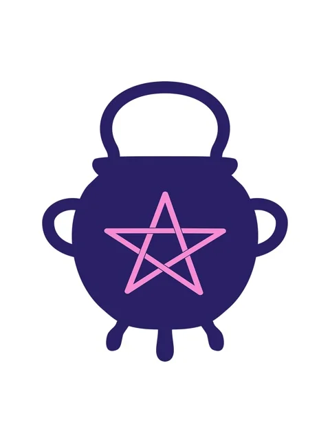 Bobbing motion animation of cauldron with pentagram Stock Footage 324290509