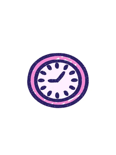 Bobbing motion animation of Clock Symbol Chalk Drawing Stock Footage 324464800