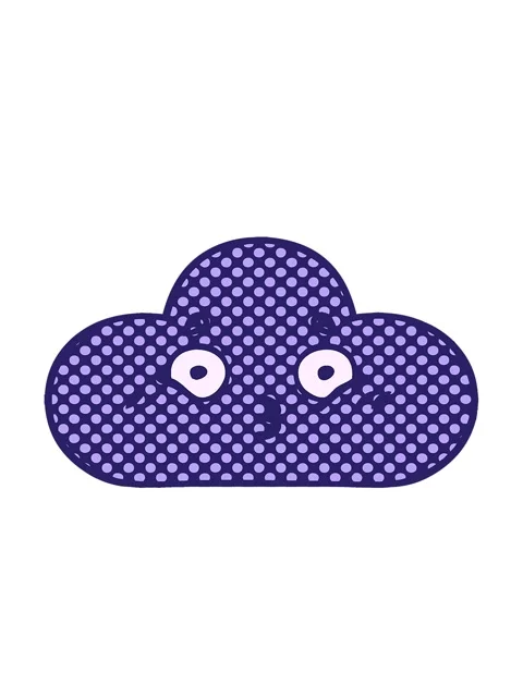 Bobbing motion animation of comic book style cartoon of a storm cloud Stock Footage 324045889