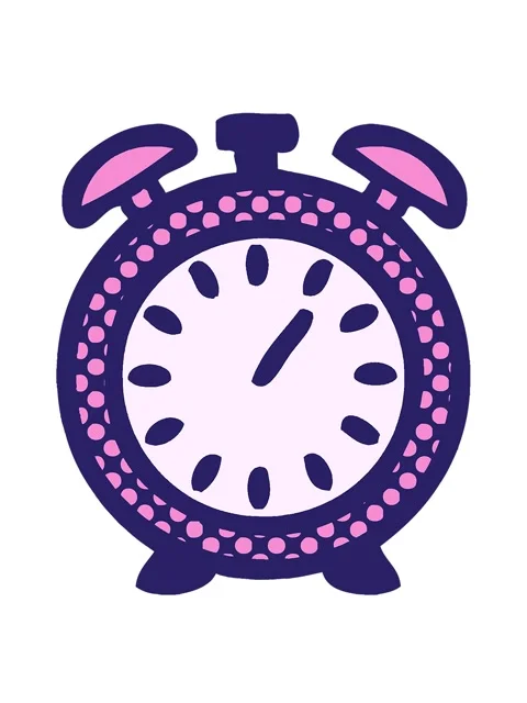 Bobbing motion animation of comic book style cartoon of a alarm clock Stock Footage 324232952