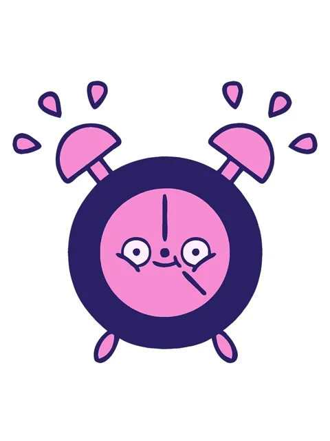 Bobbing motion animation of a comic book style cartoon of a alarm clock Video stock 324254231