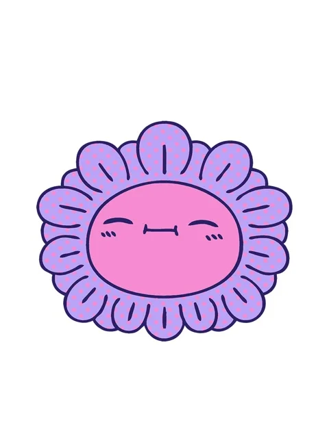 Bobbing motion animation of comic book style quirky cartoon flower Stock Footage 324279277