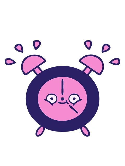 Bobbing motion animation of a comic book style cartoon of a alarm clock Video stock 324373196